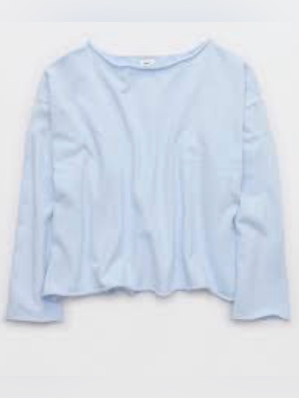 Aerie Soft Blue Crew Neck Long-Sleeve Sweater